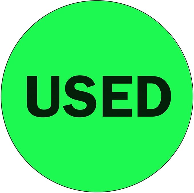 NextDayLabels - 2" Round Green Inventory Control/Date Color Coding Labels, 500 Stickers Per Roll (Used)