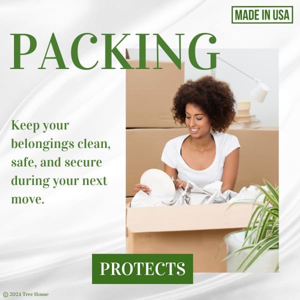 Tree House Packing Paper for Moving – 450 Newsprint Packing Paper Sheets – 27” x 17” Paper for Packing Dishes, Shipping, and Moving Supplies – Recyclable Movers’ Paper – Made in USA