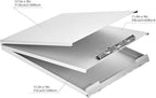 Amazon Basics Aluminum Form Holder Storage Clipboard, 12.5" x 9" Silver