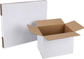 6 Pack Shipping Boxes 8x6x6 Inches, White Corrugated Cardboard Mailing Box for Packing, Mailing, Small Business