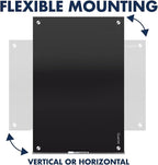 Quartet Magnetic Dry Erase Board, 96" x 48" Glass Whiteboard for Wall, Infinity, Black (G9648B)