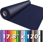 PerkHomy 17.8" x 1,440" (120') Navy Blue Kraft Paper Roll for Craft Bulletin Board Paper Art Table Covering Crafting Gift Wrapping Bouquet Packing Parcel 80GSM 55LB (Navy Blue, 17.8" x 120')