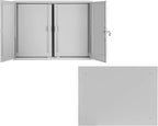 Durabox 400 Position Steel Key Cabinet - Organize and Secure Key Storage Lock Box with Numbered Hooks and Tags for Valets, Hotel, Office, Car Dealerships and More (K400) (Light Grey)