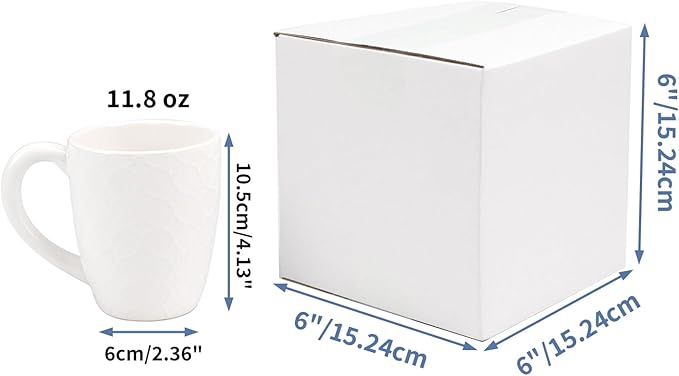 Hoikwo 6x6x6 Shipping Boxes Set of 40, White Corrugated Cardboard Box for Small Business for Packaging Mailing