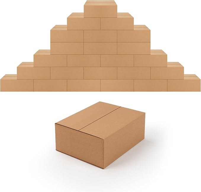 EdenseeLake 8x6x3 inches Shipping Boxes Small Cardboard Boxes for Packing, Moving, Mailing, 25 Pack