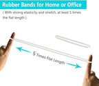 Coopay 12 Inches Extra Large Rubber Bands, 30 Pieces Heavy Duty Trash Can Band Bulk, Strong Elastic for Office Supply School Home, Garbage Cans, File Folders (White)