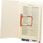 Smead End Tab Fastener File Folder, Shelf-Master® Reinforced Straight-Cut Tab, 1 U-Clip Fastener, Letter Size, Manila, 50 per Box (34112)