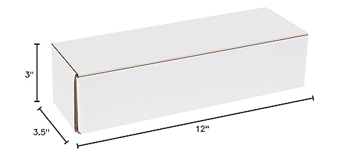 BOX USA BMLR7 12"L x 3 1/2"W x 3"H, White (Pack of 50)