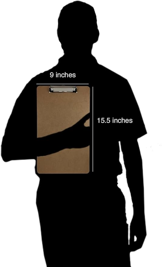 Trade Quest Legal Size Clipboard 9'' x 15.5'' Low Profile Clip Hardboard Single (Pack of 6)