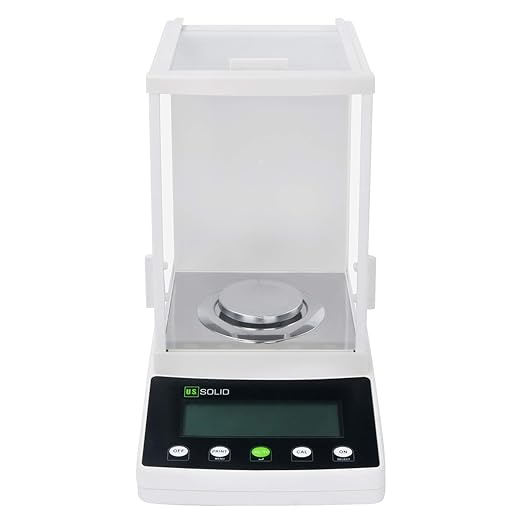 U.S. Solid 1mg Precision Balance, 1200g x 0.001g Analytical Lab Scale with RS232 Interface, Parts Counting, Percentage Weighing, Precise Measurement, g/mg/ct/oz for Scientific Use, Jewelry