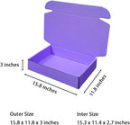 20 Pcs 15.8 x 11.8 x 3 inches Larger size Shipping Boxes for Small Business Cardboard Corrugated Mailer Boxes for Shipping Packaging Holidays Craft Gifts Giving Products (Lavender, 15.8 x 11.8 x 3")