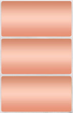Royal Green Name Tags Labels 4x2 inch Rectangular Metallic Stickers in Rose Gold (100mm x 50mm) 45 Pack