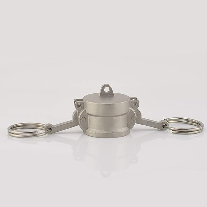 2PCS Cam and Groove Fitting, Aluminum, Type DC, 4" Dust Cap, with 2PCS Camlock Gasket Fitting (4“)