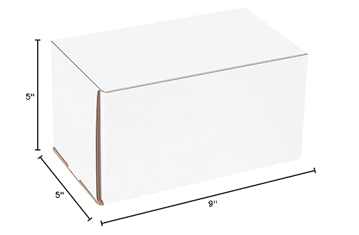 Box USA BM955 9"L x 5"W x 5"H, White (Pack of 50)