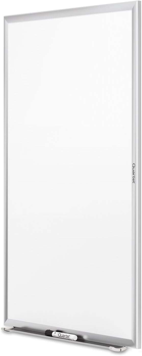 Quartet Magnetic Dry Erase White Board, 48"W x 36"H Whiteboard, Nano-Clean Surface Resists Ink Stains, Silver Aluminum Frame (SM534)