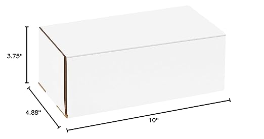 Box USA BMLR6 10"L x 4 7/8"W x 3 3/4"H, White (Pack of 50)