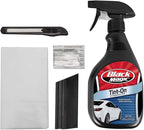 Rvinyl Window Tint Kit Compatible with Dodge Caravan 2001-2007 in Black - Spray Bottle, Razor Blade, Conqueror Squeegee, Micro Fiber Cloth