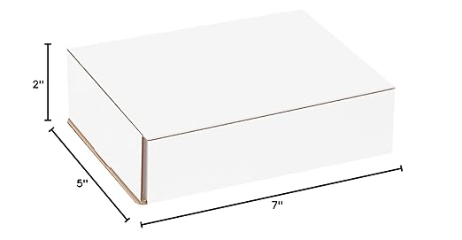 BOX USA Shipping Boxes Small 7"L x 5"W x 2"H, 50-Pack | Corrugated Cardboard Box for Packing, Moving and Storage