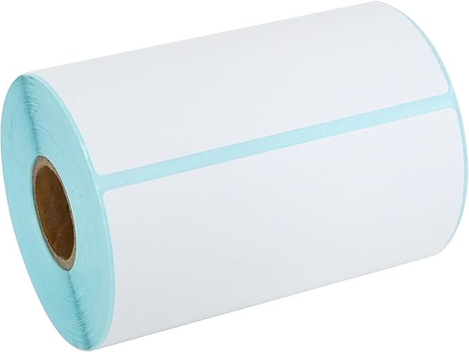 L LIKED 150 PCS 4"x6" Thermal Shipping Labels, White Perforated & Strong Adhesive Direct Thermal Labels (1 Roll), for Postage, Mailing & Shipping