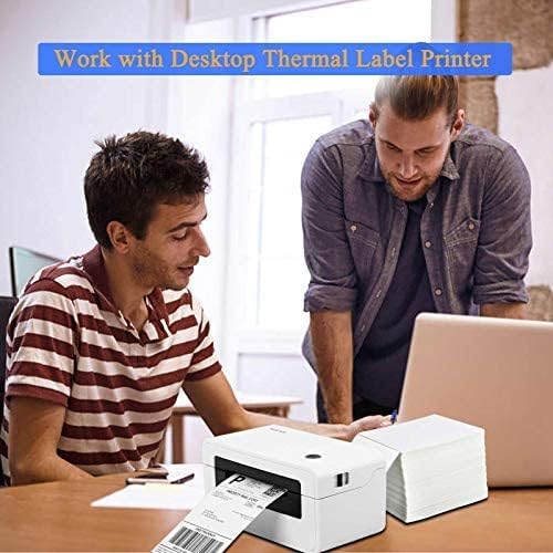 OausTect 4x6 Shipping Label 4000 Fanfold Labels for Rollo, Zebra Direct Thermal Printer, with Perforations