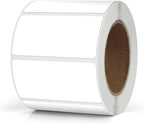 White Rectangle Stickers 2 x 1 Inch Color Coding Labels Vinyl Roll Self-Adhesive Waterproof Removable 500 PCS
