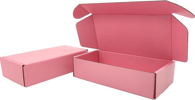 Small Pink Shipping Boxes for Small Business Pack of 25-7x5x2 inches Cardboard Corrugated Mailer Boxes for Shipping Packaging Craft Gifts Giving Products