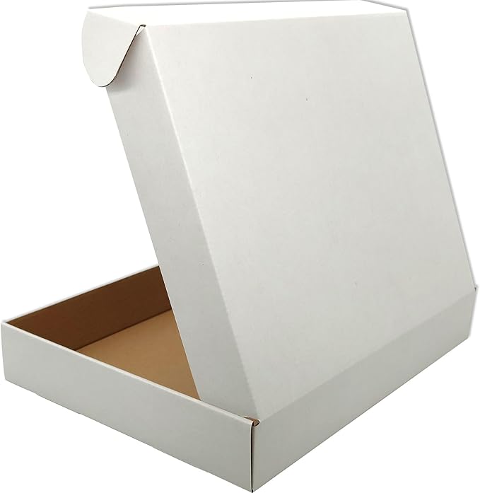 White Shipping Boxes for Small Business Pack of 25-13x10x2 inches Cardboard Corrugated Mailer Boxes for Shipping Packaging Craft Gifts Giving Products