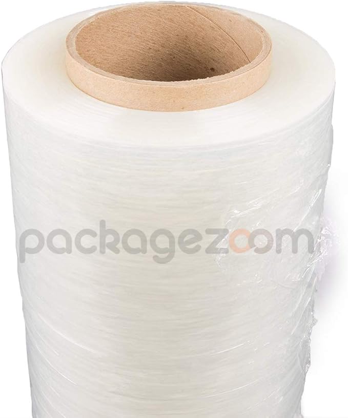 PackageZoom 4 Rolls 15" x 1500 Ft Stretch Wrap Heavy Duty, 55 Gauge High Performance Stretch Film Replaces 80 Gauge Low Films, Clear Hand Stretch Wrap