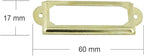 LGEGE 30 Pcs Card Holder Drawer Pull Office Library File Drawer Tag Carbinet Shelves Drawer Name Lable Holder(Color Gold)