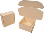 15 Pcs 6 x 6 x 3 inches Corrugated Cardboard Gift Boxes Recyclable Shipping Boxes for Mailing & Holidays, Wedding, Birthday, Gifts Packaging (Powder Pink, 6 x 6 x 3")