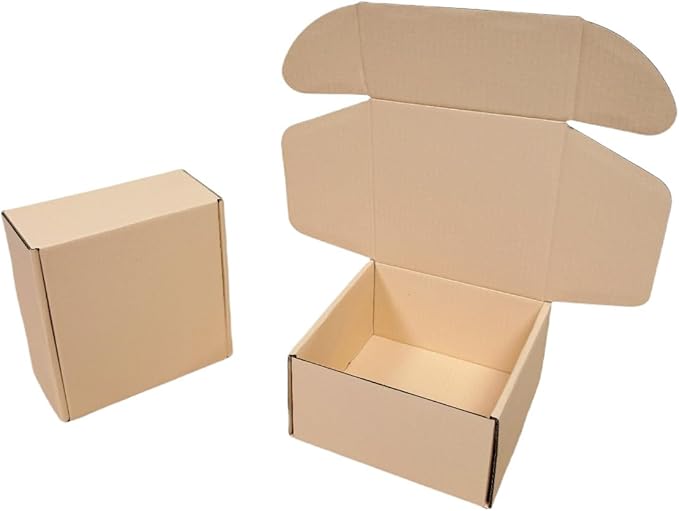 15 Pcs 6 x 6 x 3 inches Corrugated Cardboard Gift Boxes Recyclable Shipping Boxes for Mailing & Holidays, Wedding, Birthday, Gifts Packaging (Powder Pink, 6 x 6 x 3")