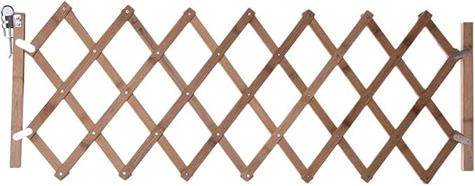 43-inch Wide 18-inch Tall Dog Gate Wood Pet Gate for House Doorway Stairs Patio Yard Puppy Foldable Fence Fences for Dogs Indoor