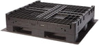 Hudson Exchange 48 x 45 x 34" (2000 lb Capacity) Collapsible Bulk Container With Access Doors, Black