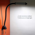 Magnetic Work Light, Led Machine Light, IP66 Waterproof gooseneck Light, 800 Lumens + Reinforced Magnetic Bas, Suitable for Lathe Table