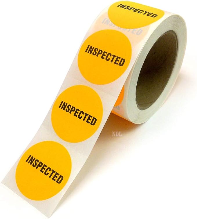2" Round Labels, Inventory Control/Date Labels, 500 Per Roll (Inspected)