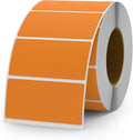 Orange Color Coding Labels 1 × 2 Inches Self-Adhesive Vinyl Rectangle Stickers Waterproof Name Tags Removable Roll for Office School Home 500 PCS