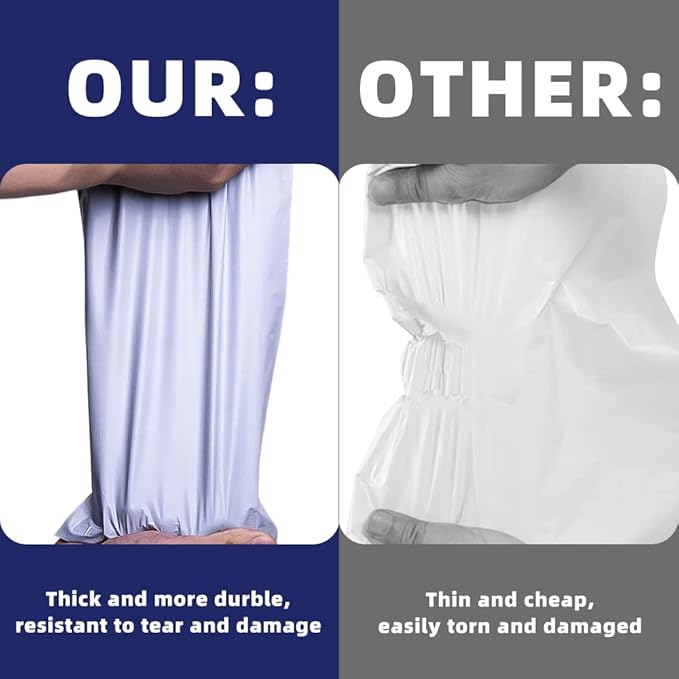 POLYSELLS Poly Mailers Shipping Envelopes, Strong Adhesive Sealing, Waterproof, and Tear-resistant Postal Mailing Bags for Clothing, Books, and Accessories (White, 7.5x10.5 Inch, 1000 pcs)