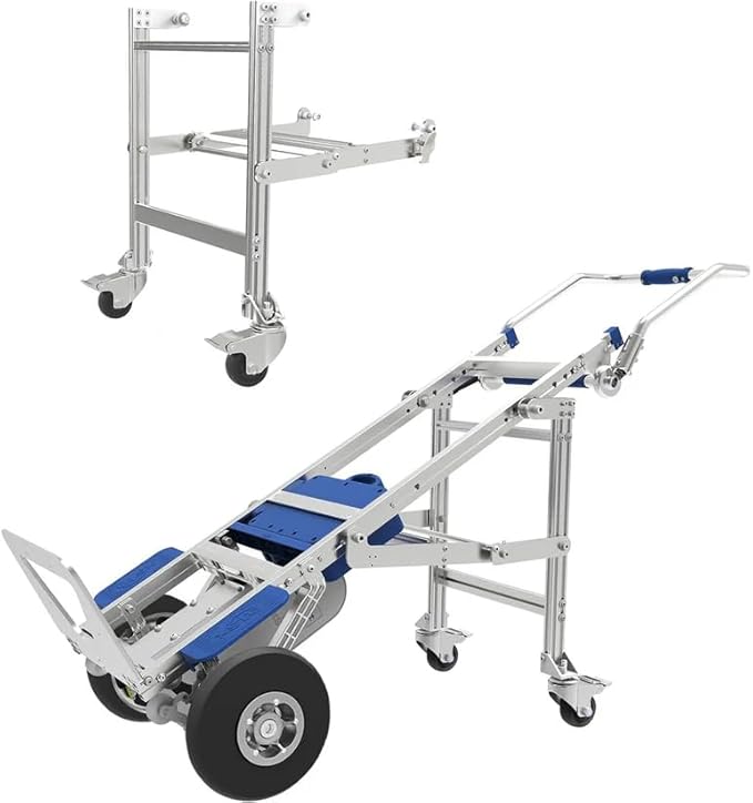 550LBS Electric Stair Climbing Hand Truck Dolly with Auto-Edge Brakes and Ground Support Device (ZW7250GC Bundle)