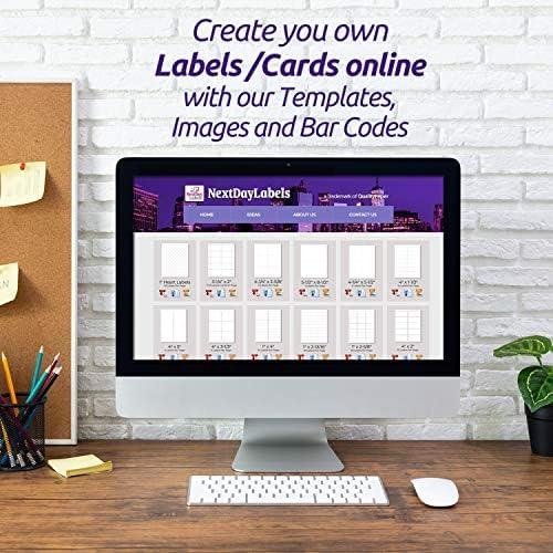 NextDayLabels – 4” x 1" Rectangular Sticker Labels for Printer - White Laser/Inkjet Printer Labels Return Address Labels Shipping Label Stickers (500 Sheets, 20 Per Sheet, 10000 Labels)