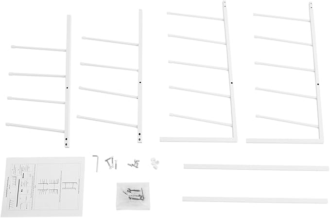 Wall Mount Art Print Blueprint Holder, 9-Tier Blueprint Holder, 20.87'' x 11.02'' x 44.09'' Blueprint Storage Rack for Working with Blueprints and Rolled Documents (White)