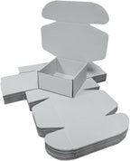 15 Pcs 6 x 6 x 3 inches Corrugated Cardboard Gift Boxes Recyclable Shipping Boxes for Mailing & Holidays, Wedding, Birthday, Gifts Packaging (Gray, 6 x 6 x 3")