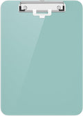 Hongri Plastic Clipboard with Pen Holder, Green 8.5x11 Letter Size Clip Board for Classroom, Office, Students, Nurses and Women, Low Profile Clip, Size 12.5 x 9 in