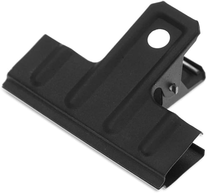 Coideal Black Large Bull Clips Thickened, 10 Pcs 3 Inch Long Metal Binder Paper Clip Clamps for Office Kitchen, Drawing Board, Art Crafts (77 mm)