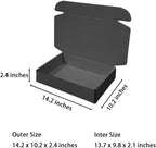 20 Pcs 14.2 x 10.2 x 2.4 inches Larger Size Shipping Boxes for Small Business Cardboard Corrugated Mailer Boxes for Shipping Packaging Holidays Craft Gifts Giving Products (Dark Gray)