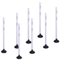 BESEA 8 Pack 36 Inch Traffic Delineator Posts with Reflective Collars White Road Cones,White Durable Flexible Safety Cones for Construction, Parking Lot, and Roadway Use