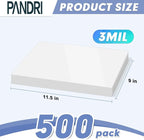 Laminating Sheets, PANDRI 500 Pack Thermal Laminator Pouches Holds 8.5 x 11 Inch, 3 Mil Clear Laminator Paper 9 x 11.5 Inch, Letter Size