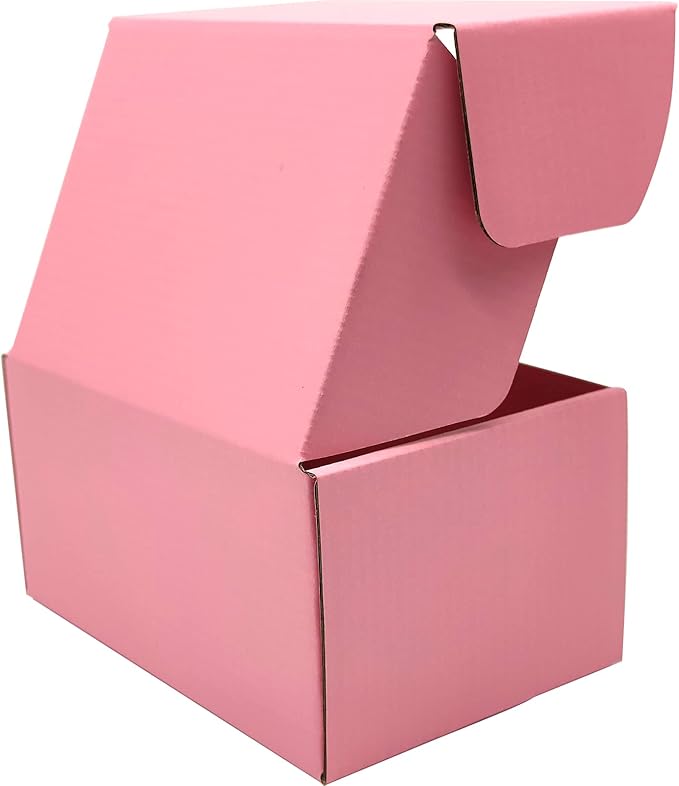 Small Pink Shipping Boxes for Small Business Pack of 25-6x4x3 inches Cardboard Corrugated Mailer Boxes for Shipping Packaging Craft Gifts Giving Products