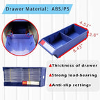 Parts Cabinet 48 Drawer Parts Drawer Storage Bolt Bins Organizer Storage Steel Tool Chest ABS/PS Material with Partitions and Labels