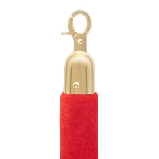 6-Post Velvet Rope Stanchions with 4 Red Ropes, Gold Stainless Steel Posts for Crowd Control with Velvet Ropes and Velvet Ropes Event & Queue Management,Party Runway Carpet