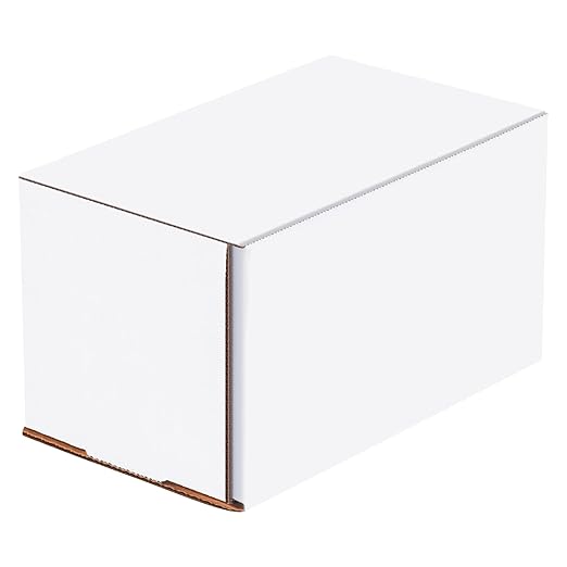 Box USA BM744 7"L x 4"W x 4"H, White (Pack of 50)